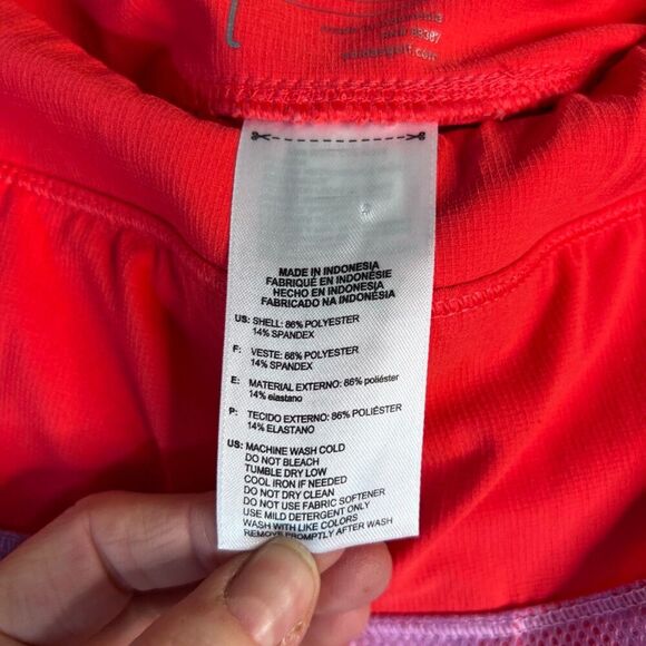 Adidas Two Tone Colorblock Front Pleat Golf Skort Skirt Shorts Liner Size Large - Picture 9 of 10